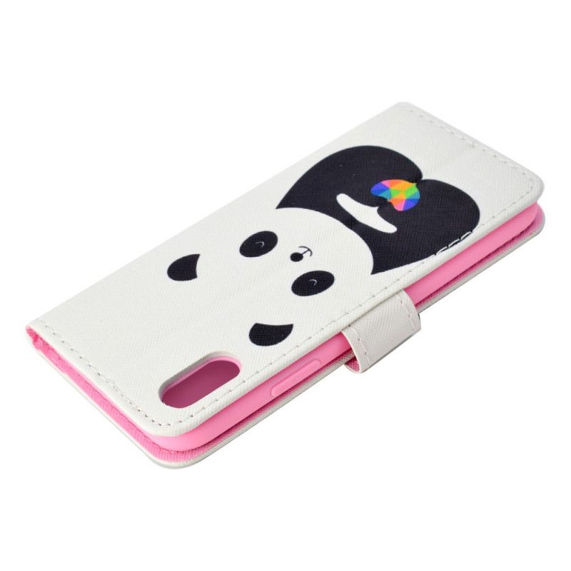 Leren Hoesje voor Honor 8S Panda Liefde