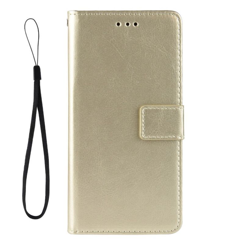 Cover Folio-hoesje Xiaomi Mi 9 Lite Goud Zwart Telefoonhoesje Flitsend Kunstleer