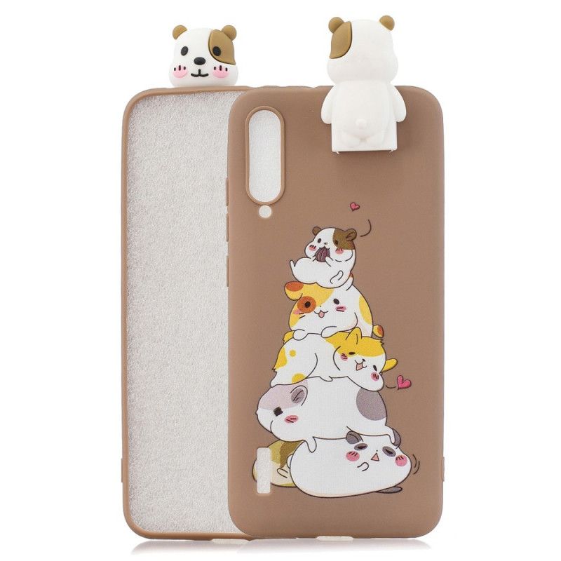 Cover Hoesje Xiaomi Mi 9 Lite Telefoonhoesje 3D Stapel Katten