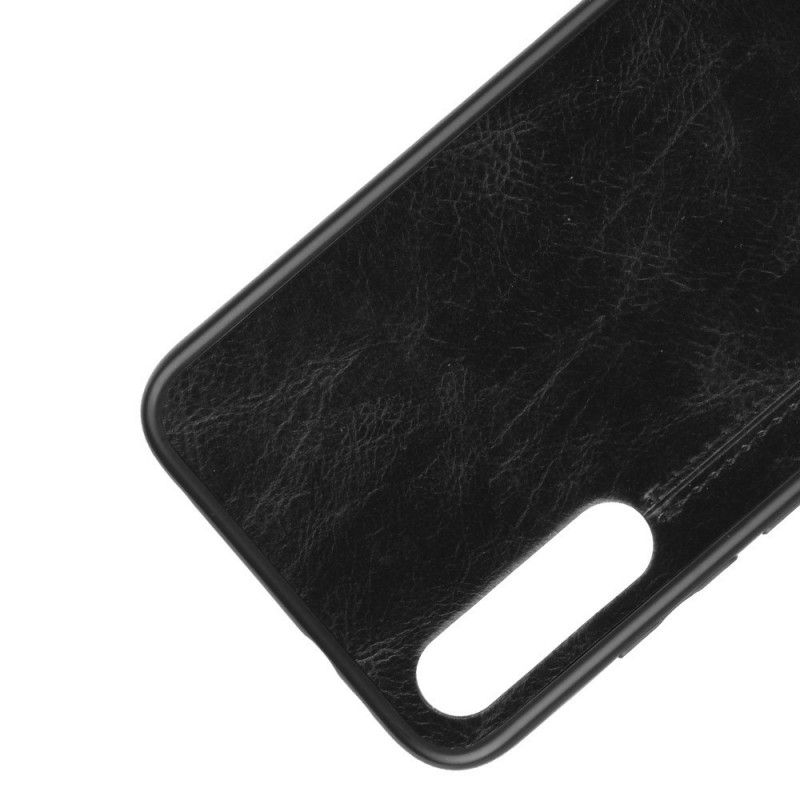Hoesje voor Xiaomi Mi 9 Lite Rood Zwart Gestikt Leereffect