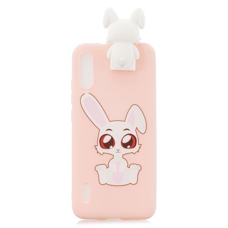 Hoesje Xiaomi Mi 9 Lite 3D Wit Konijn