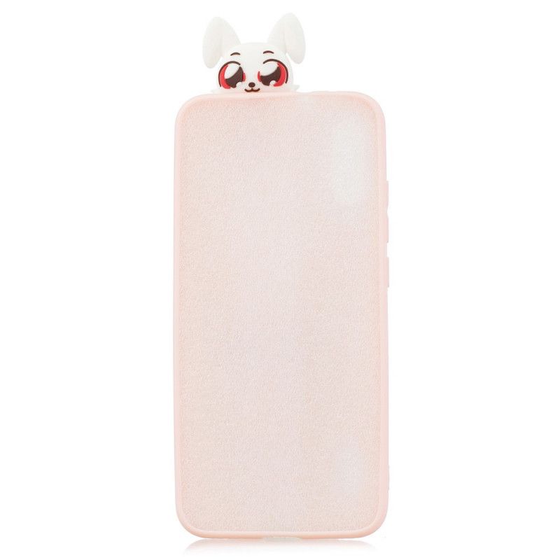 Hoesje Xiaomi Mi 9 Lite 3D Wit Konijn