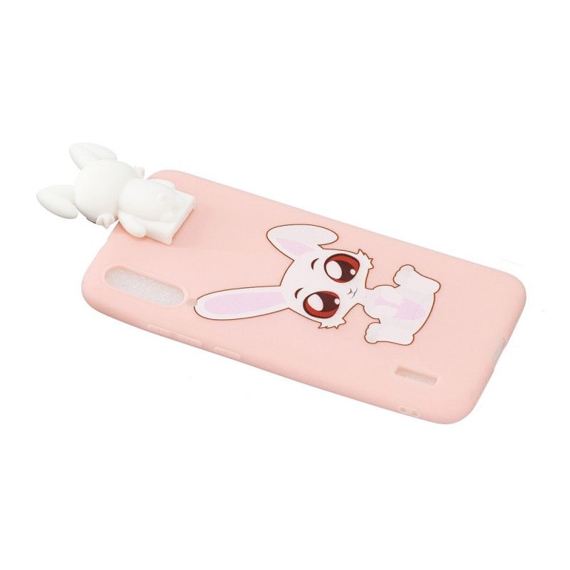 Hoesje Xiaomi Mi 9 Lite 3D Wit Konijn