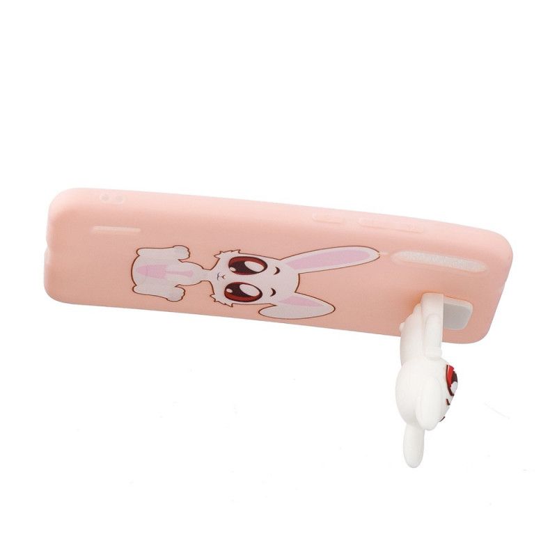 Hoesje Xiaomi Mi 9 Lite 3D Wit Konijn