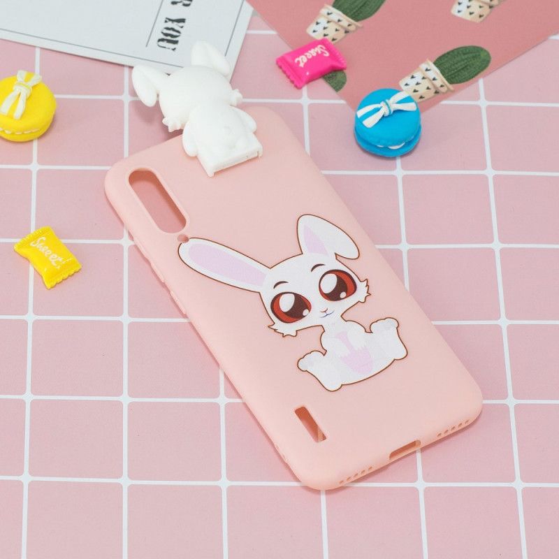Hoesje Xiaomi Mi 9 Lite 3D Wit Konijn