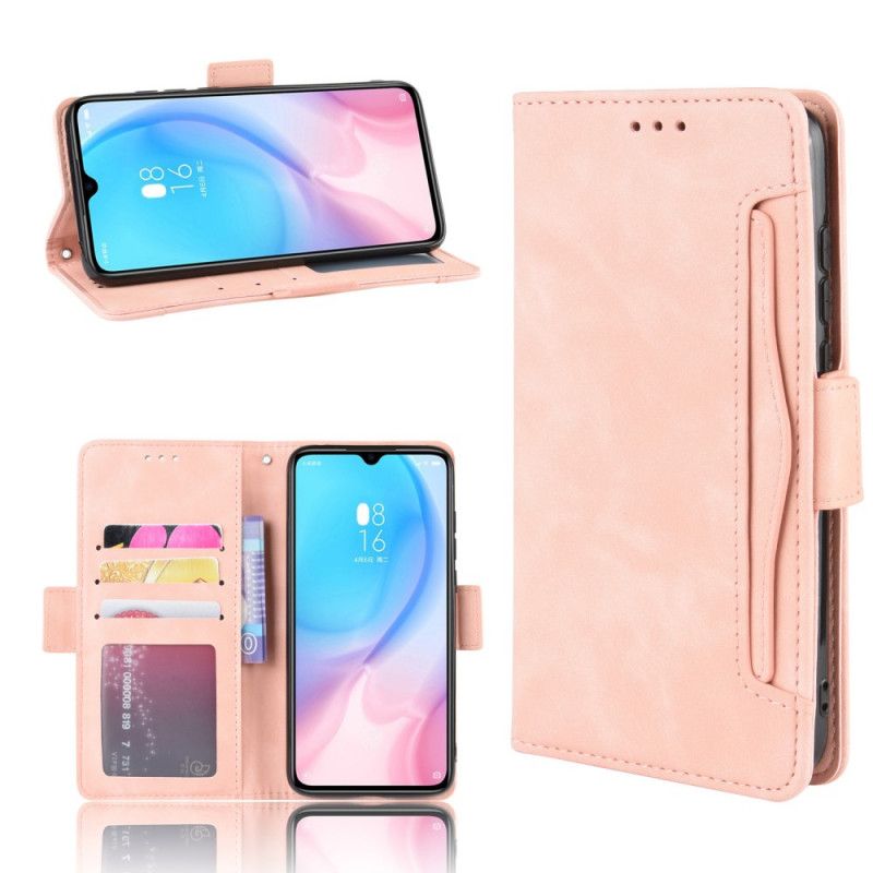 Leren Hoesje voor Xiaomi Mi 9 Lite Rood Zwart Eersteklas Multikaart