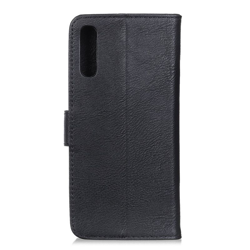 Leren Hoesje Xiaomi Mi 9 Lite Grijs Zwart Khazneh Kunstleer