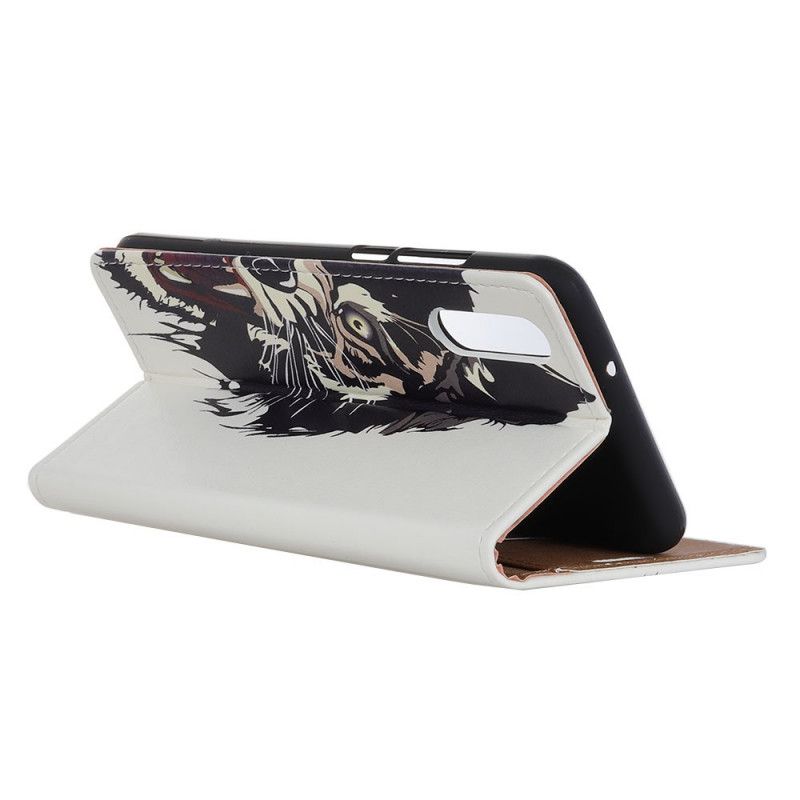 Leren Hoesje Xiaomi Mi 9 Lite Woeste Tijger