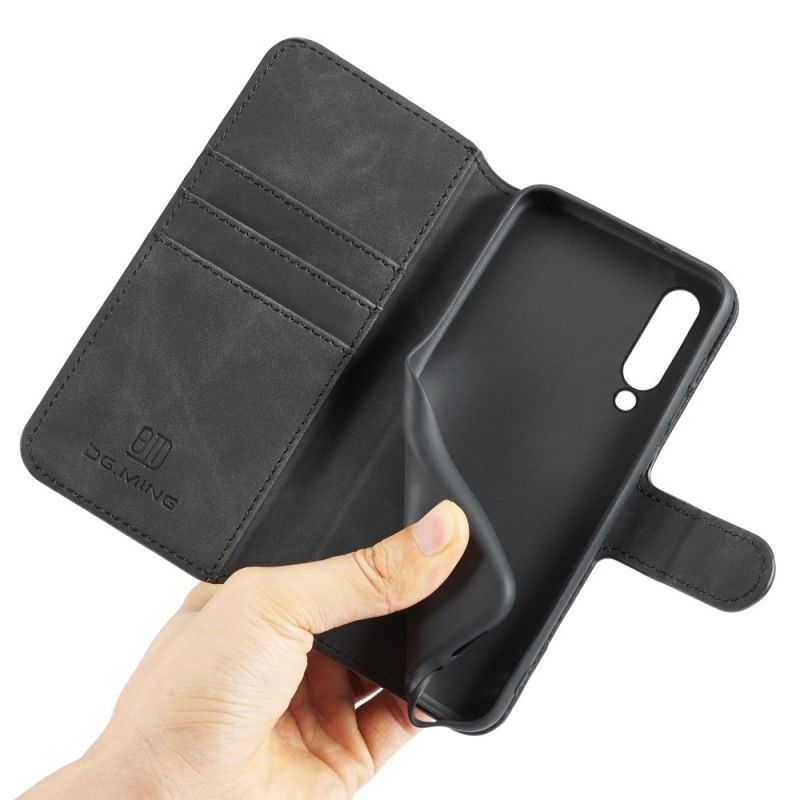 Cover Folio-hoesje Xiaomi Mi 9 Grijs Zwart Telefoonhoesje Retro Dg.Ming