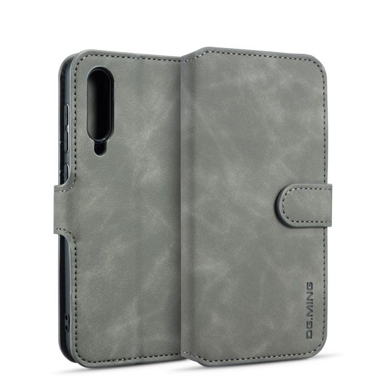 Cover Folio-hoesje Xiaomi Mi 9 Grijs Zwart Telefoonhoesje Retro Dg.Ming