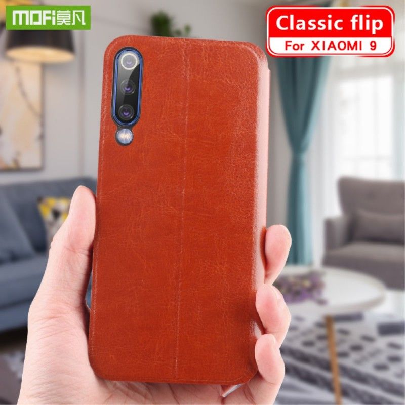 Folio-hoesje Xiaomi Mi 9 Magenta Zwart Vintage Mofi