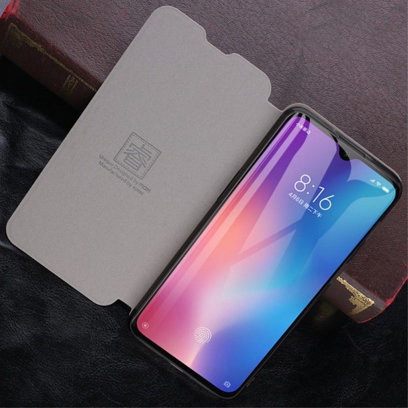 Folio-hoesje Xiaomi Mi 9 Magenta Zwart Vintage Mofi