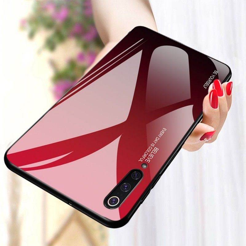 Hoesje voor Xiaomi Mi 9 Groen Rood Gegalvaniseerde Kleur