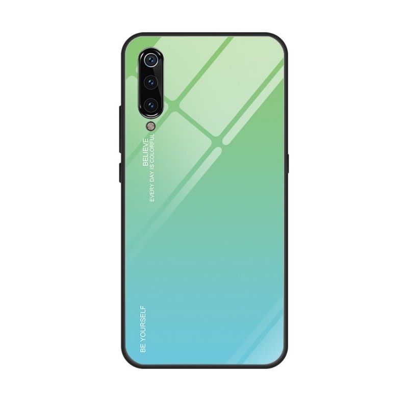 Hoesje voor Xiaomi Mi 9 Groen Rood Gegalvaniseerde Kleur