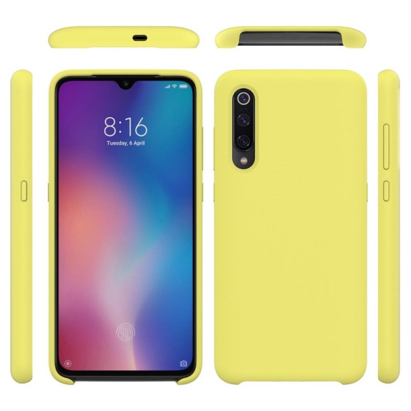Hoesje voor Xiaomi Mi 9 Roze Zwart Siliconenvloeistof