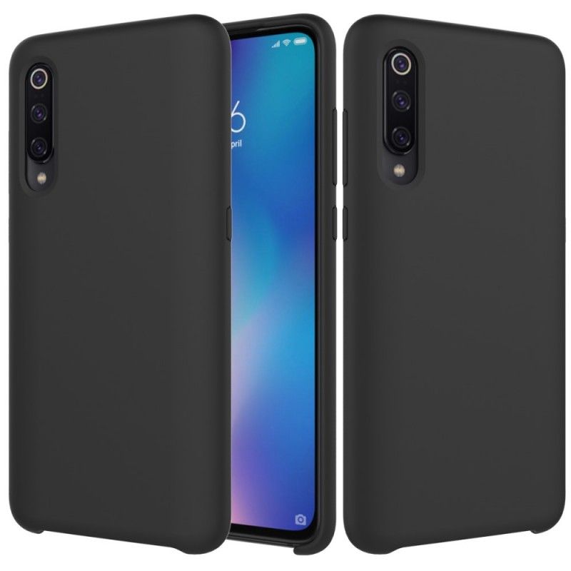 Hoesje voor Xiaomi Mi 9 Roze Zwart Siliconenvloeistof