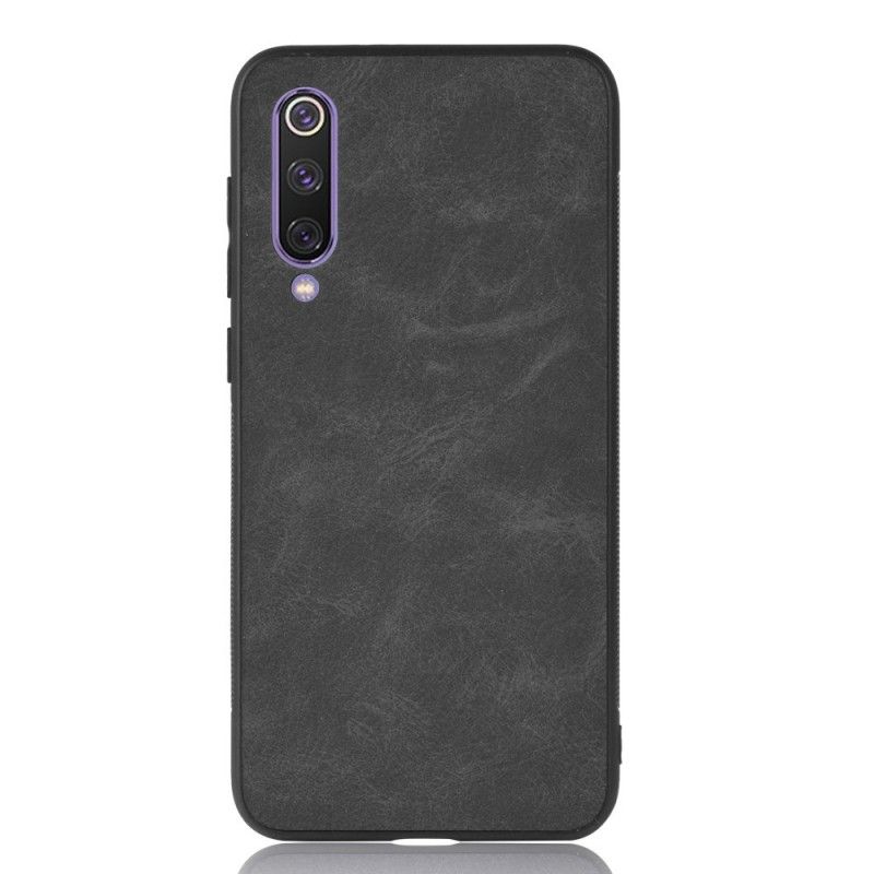 Hoesje Xiaomi Mi 9 Bruin Zwart Vintage Look Leereffect