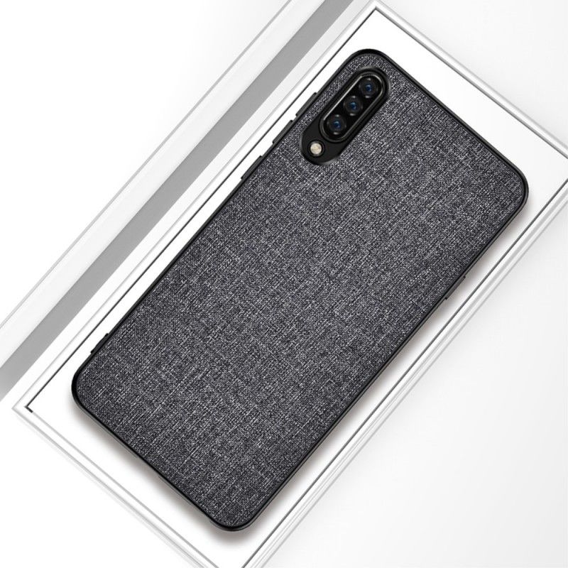 Hoesje Xiaomi Mi 9 Grijs Zwart Stof Textuur