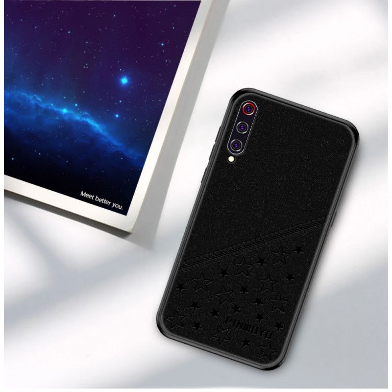 Hoesje Xiaomi Mi 9 Rood Zwart Gelukkige Ster-Serie Pinwuyo