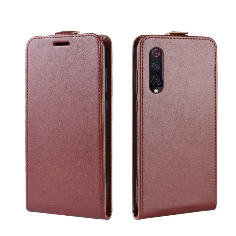Leren Hoesje voor Xiaomi Mi 9 Rood Zwart Retro Vouwen