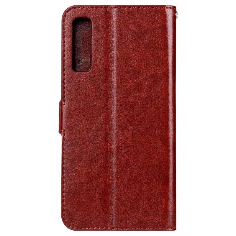 Leren Hoesje voor Xiaomi Mi 9 Rood Zwart Traditioneel Kunstleer