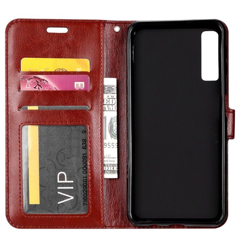 Leren Hoesje voor Xiaomi Mi 9 Rood Zwart Traditioneel Kunstleer
