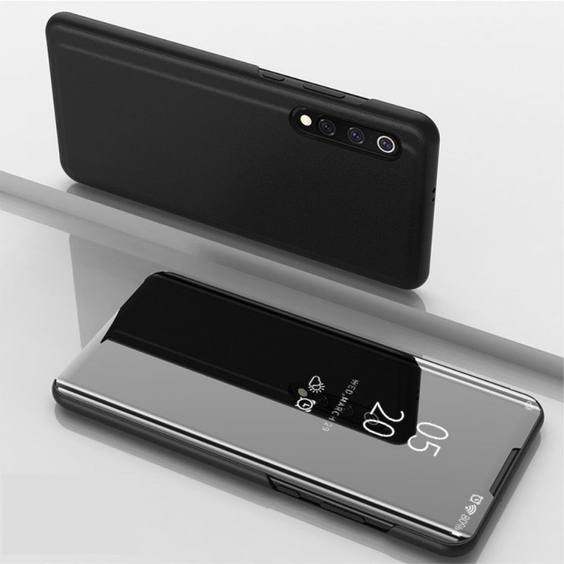 Zichtafdekking Xiaomi Mi 9 Wit Zwart Spiegel En Kunstleer