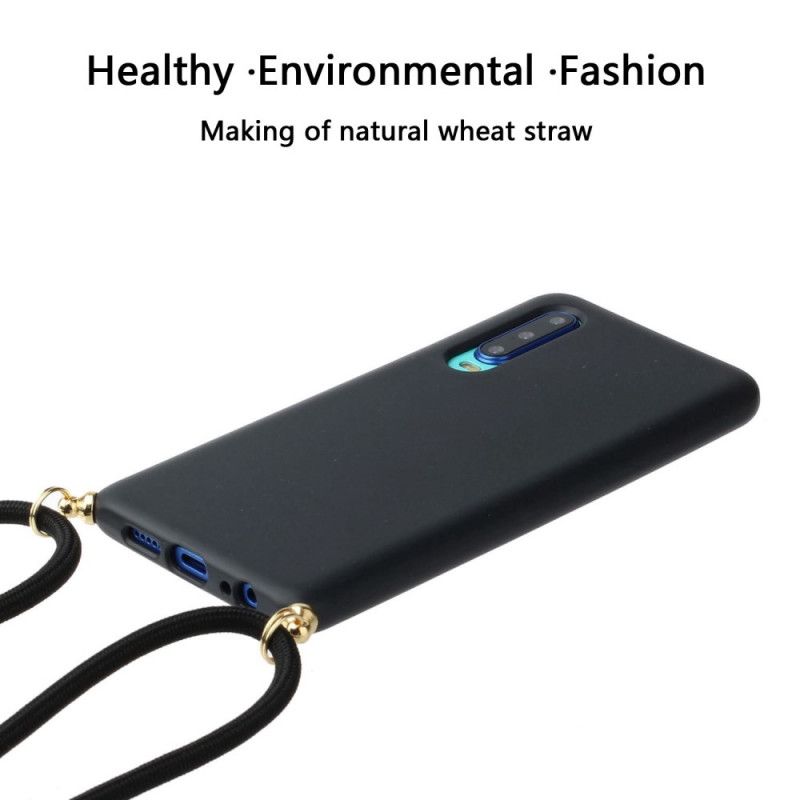 Huawei P30 Siliconen Hoesje Met Gekleurd Koord