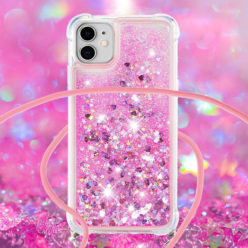 Iphone 11 Hoesje Met Glitter En Koord