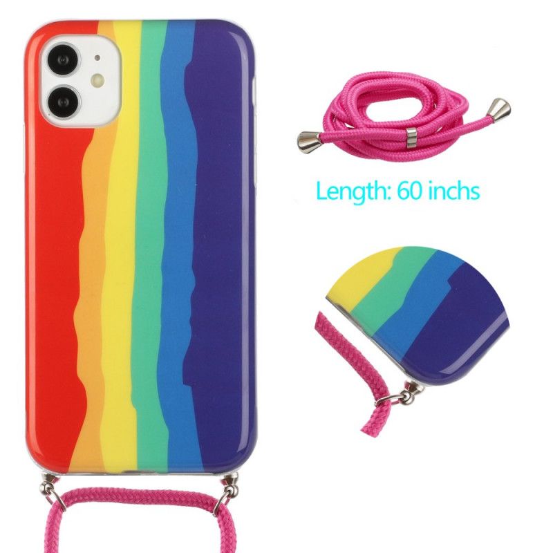 Iphone 11 Hoesje Met Regenboogkoord