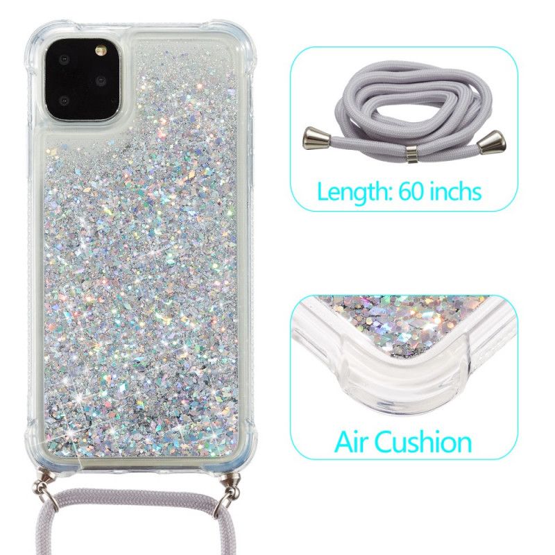 Iphone 11 Pro Hoesje Met Glitter En Koord