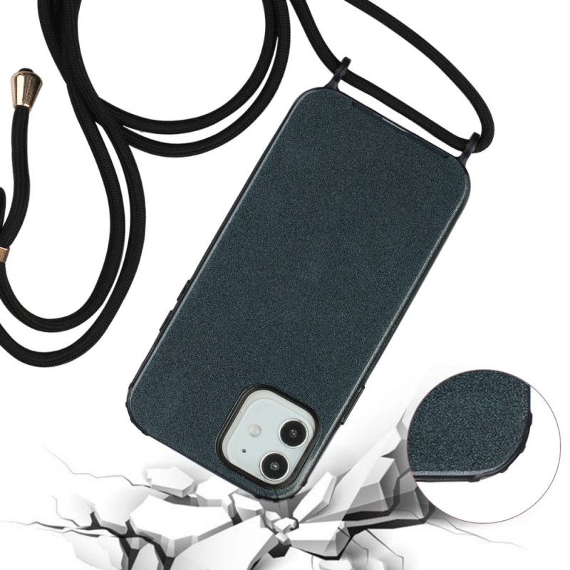 Iphone 12/12 Pro-Hoesje Met Pailletten Met Trekkoord