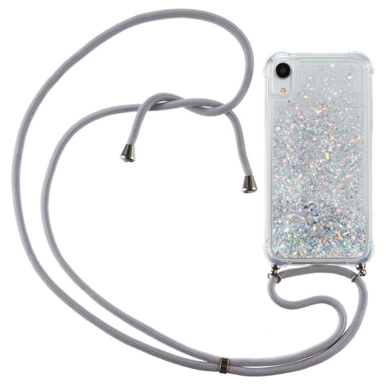 Iphone Xr Hoesje Met Glitter En Koord