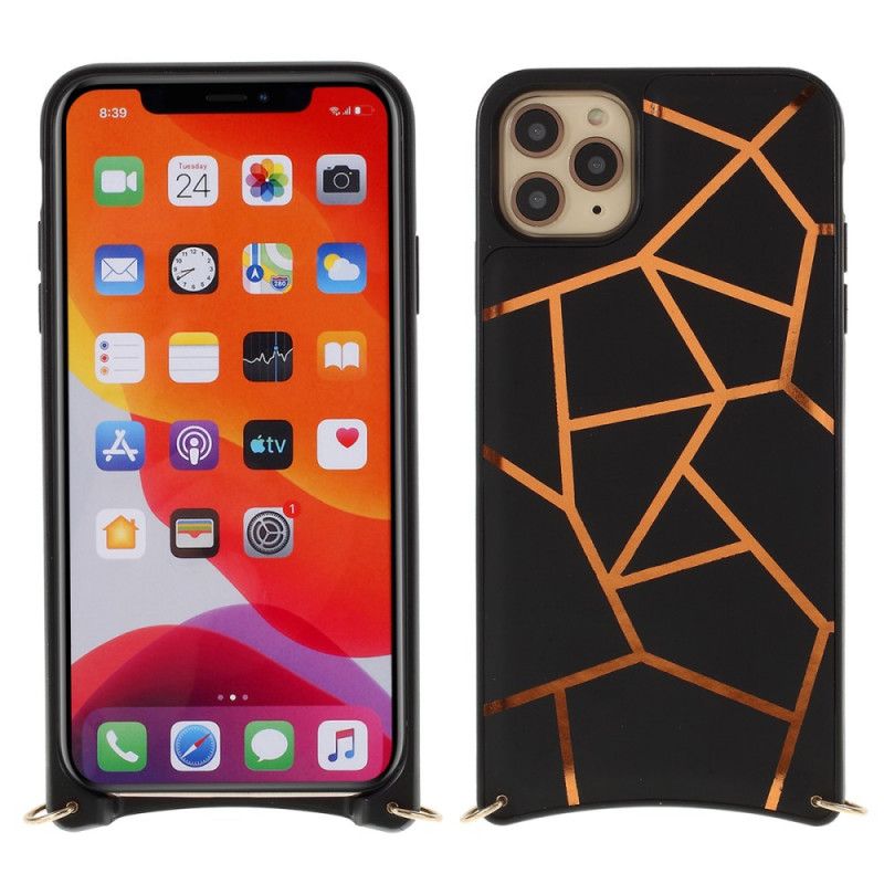 Opvallende Iphone 11 Pro Max-Hoes Met Wederzijdse Ketting
