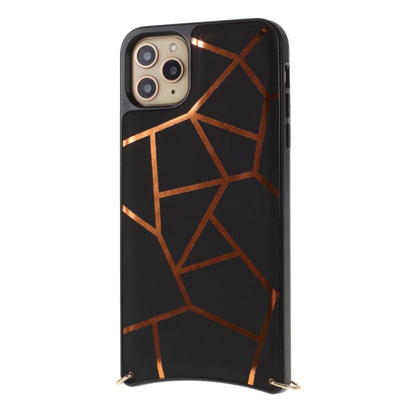 Opvallende Iphone 11 Pro Max-Hoes Met Wederzijdse Ketting