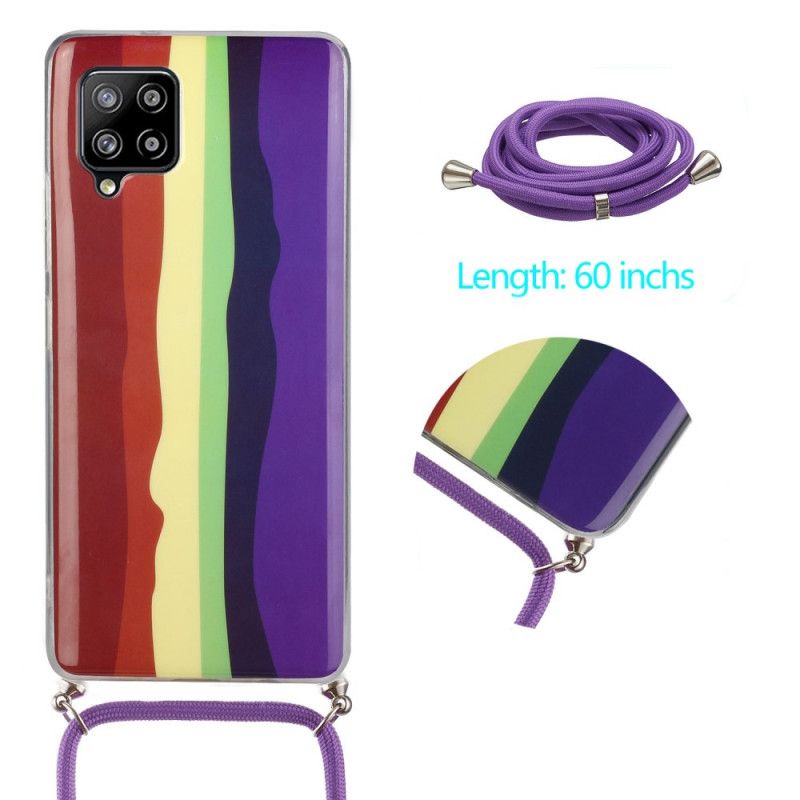 Samsung Galaxy A42 5G Rainbow-Hoesje En Snoer