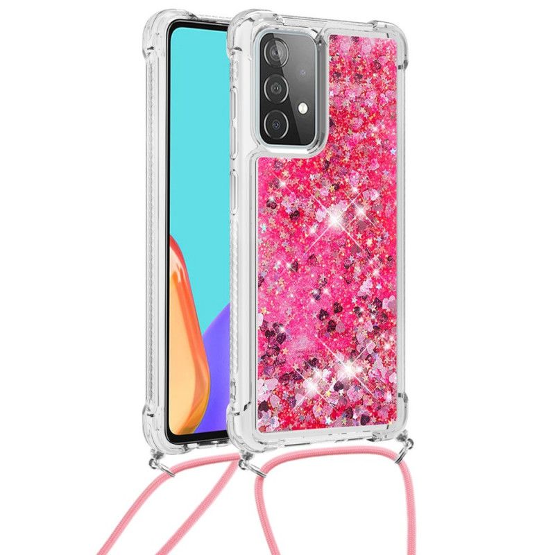Samsung Galaxy A52 4G / A52 5G Glitterhoes Met Trekkoord