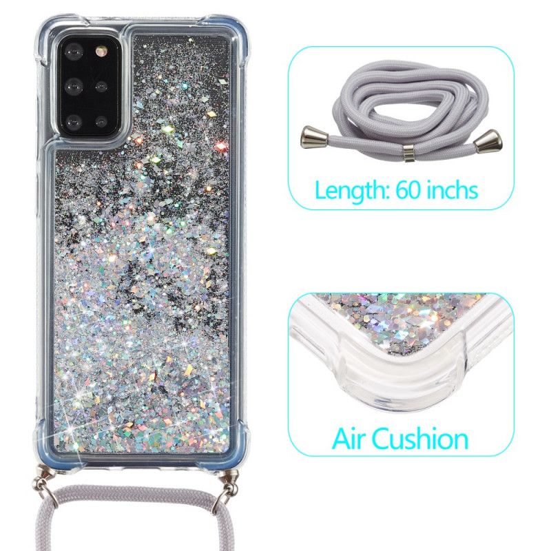 Samsung Galaxy S20 Plus / S20 Plus 5G Glitter Hoesje Met Koord
