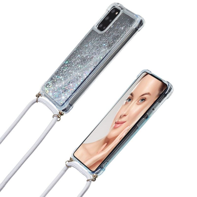 Samsung Galaxy S20 Plus / S20 Plus 5G Glitter Hoesje Met Koord
