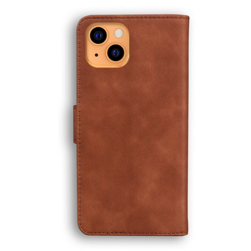 Bescherming Hoesje iPhone 13 Mini Stijl Lederen Couture