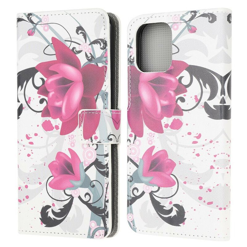 Bescherming Hoesje iPhone 13 Mini Tropische Bloemen