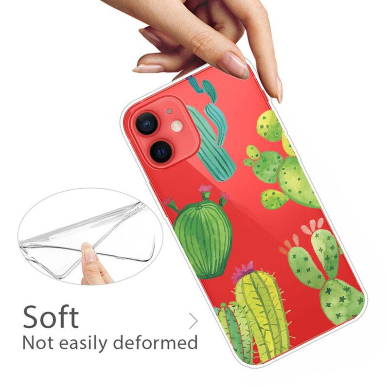 Case Hoesje iPhone 13 Mini Telefoonhoesje Aquarel Cactus