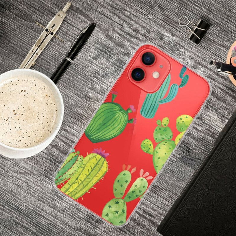Case Hoesje iPhone 13 Mini Telefoonhoesje Aquarel Cactus