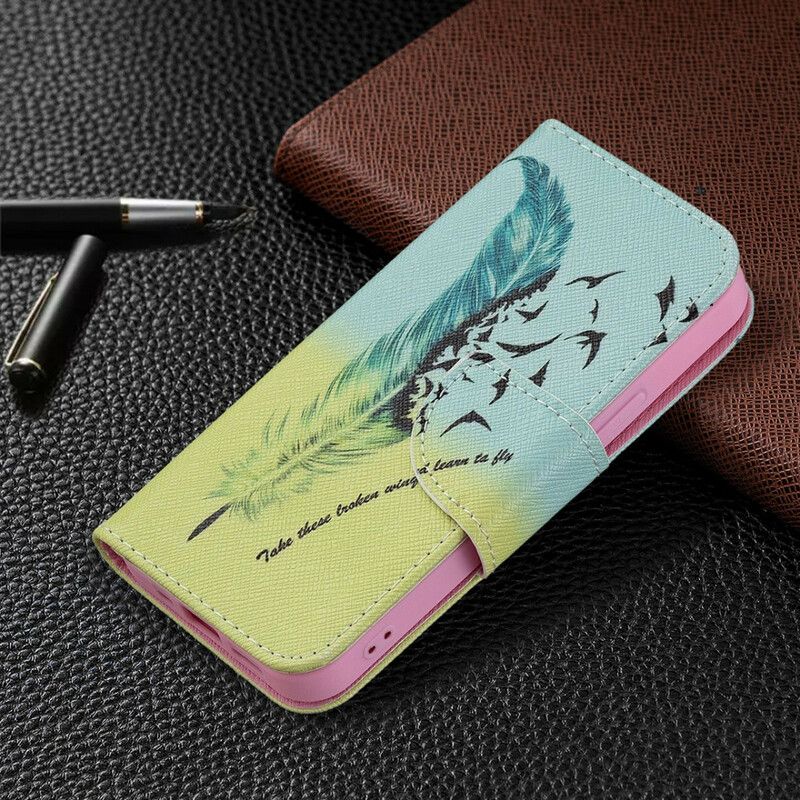 Flip Case Leren iPhone 13 Mini Leer Vliegen