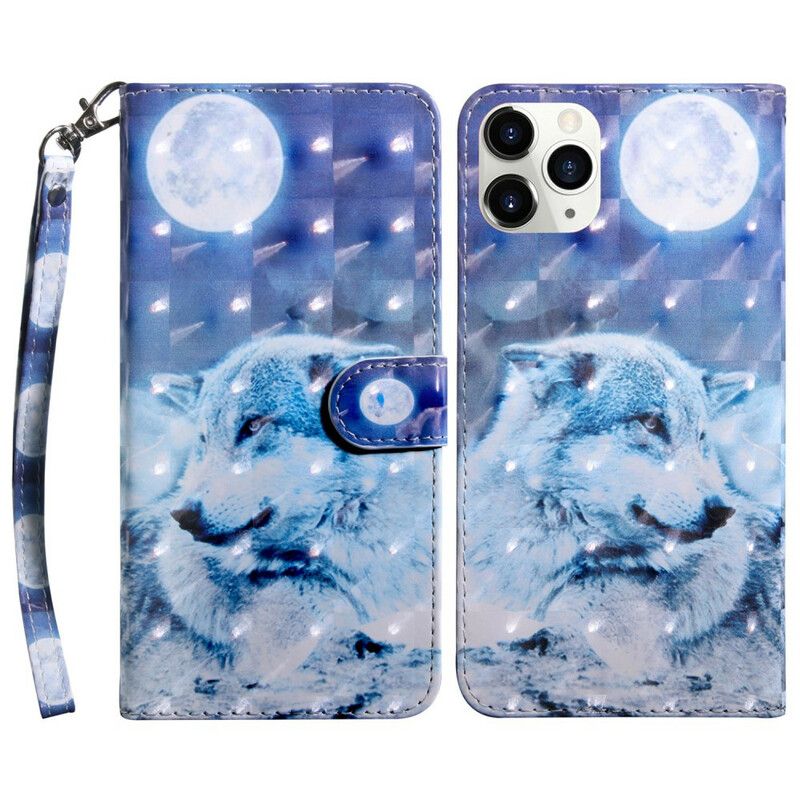 Flip Case Leren iPhone 13 Mini Lichtvlek Gérald Le Loup