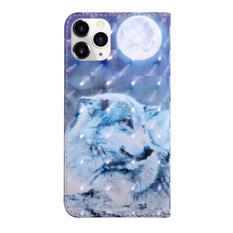 Flip Case Leren iPhone 13 Mini Lichtvlek Gérald Le Loup