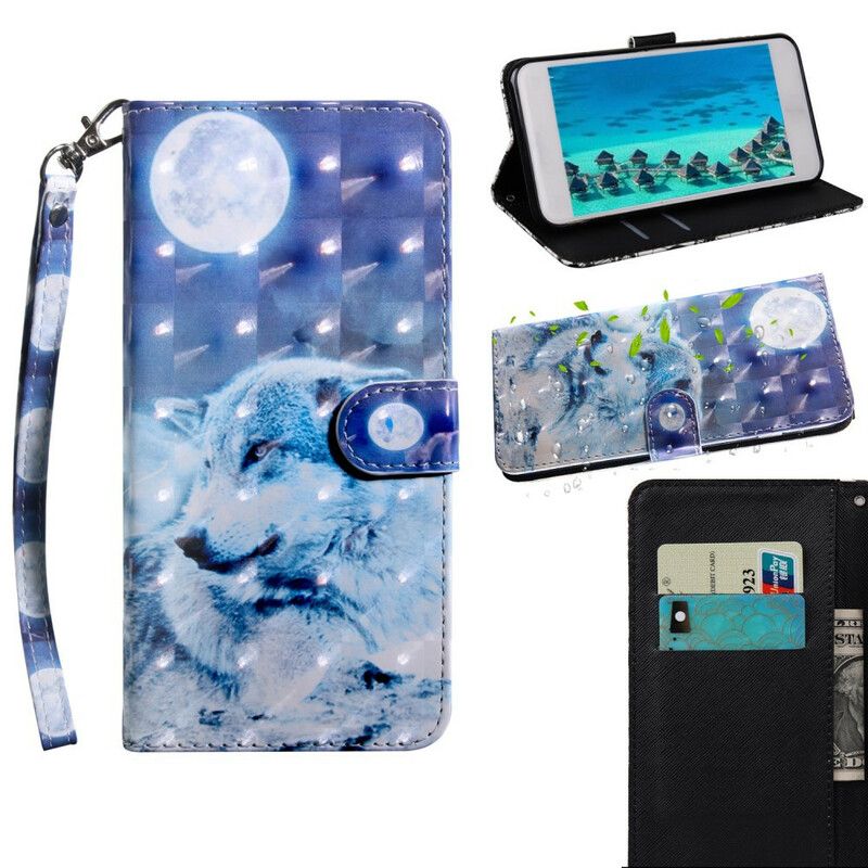 Flip Case Leren iPhone 13 Mini Lichtvlek Gérald Le Loup