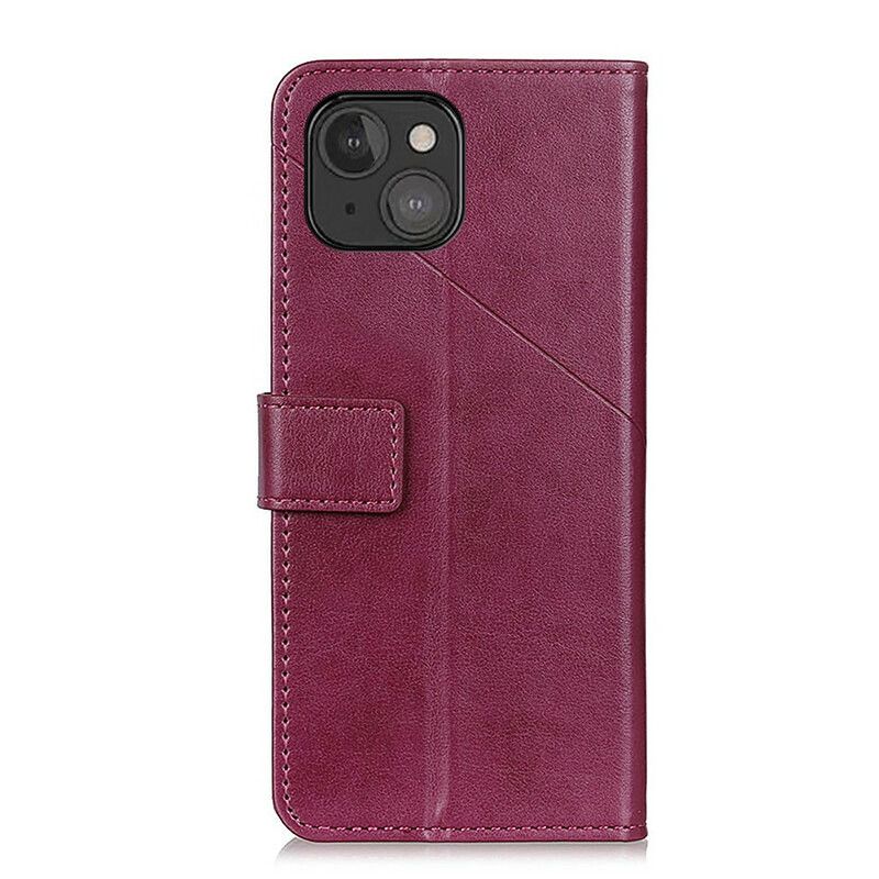 Flip Case Leren iPhone 13 Mini Rivet X-ontwerp