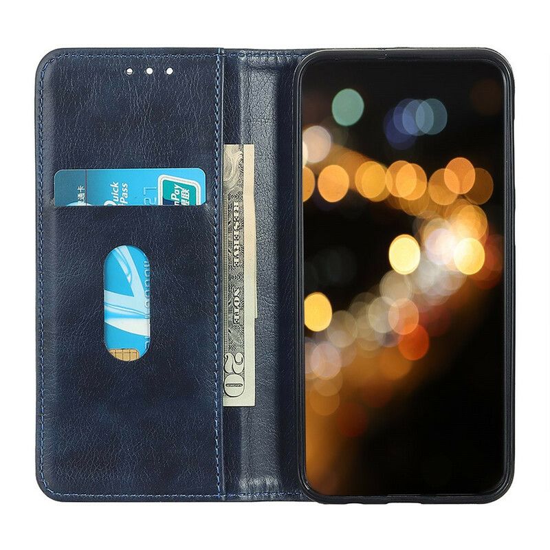 Folio-hoesje iPhone 13 Mini Litchi Splitleer