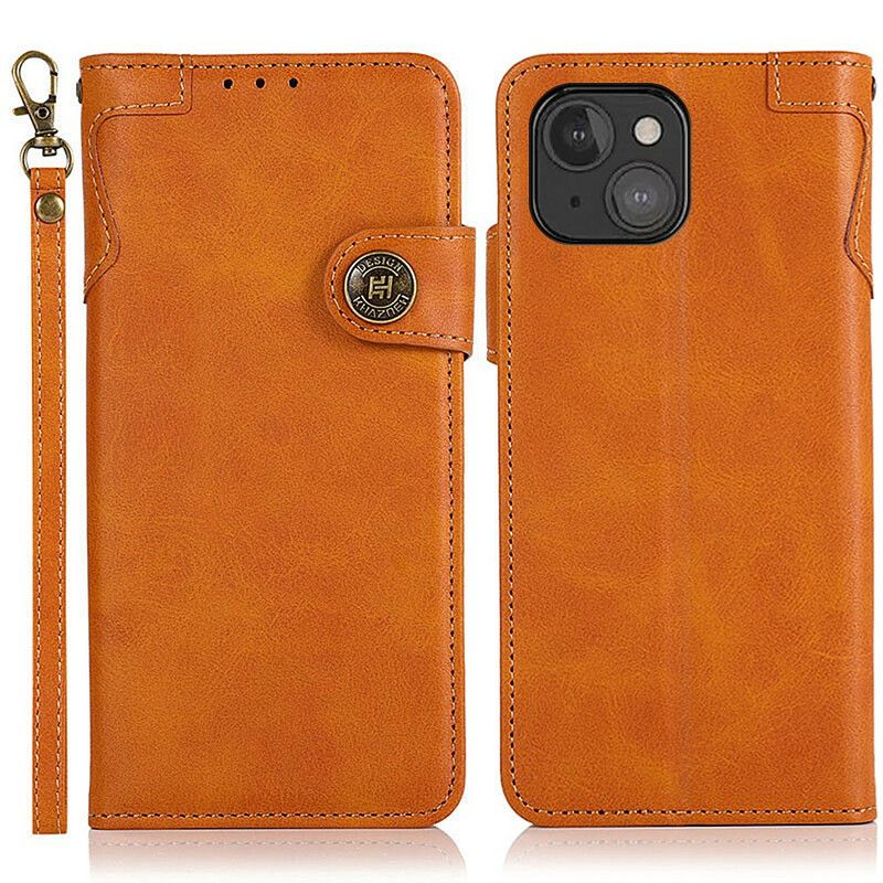 Folio-hoesje iPhone 13 Mini Magnetische Knop Khazneh